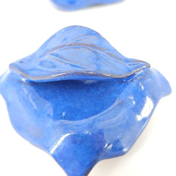 Hand Painted Pottery Teapot Tea Coffee Pot Carafe Lid Blue Stone Ware 9" - Picture 3 of 13